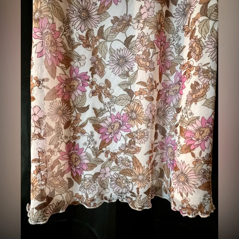 NWT No Comment floral print multicolored dress. Women’s L. - Picture 5 of 8